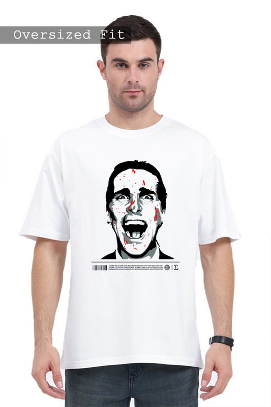 Manmaker's Patrick Bateman Oversized T-shirt | Sigma Male T-shirt 