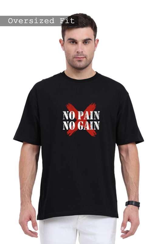 Manmaker's No Pain Oversized T-shirt | Gym T-shirt | Fitness T-shirt