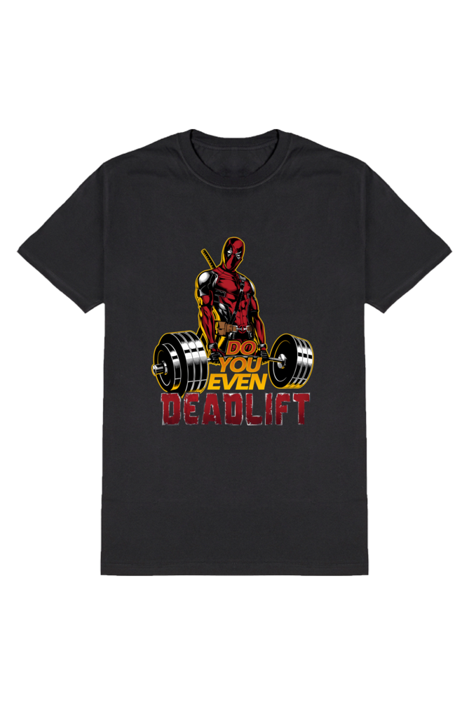 Manmaker's Deadpool x Deadlift Black T-shirt - Manmaker