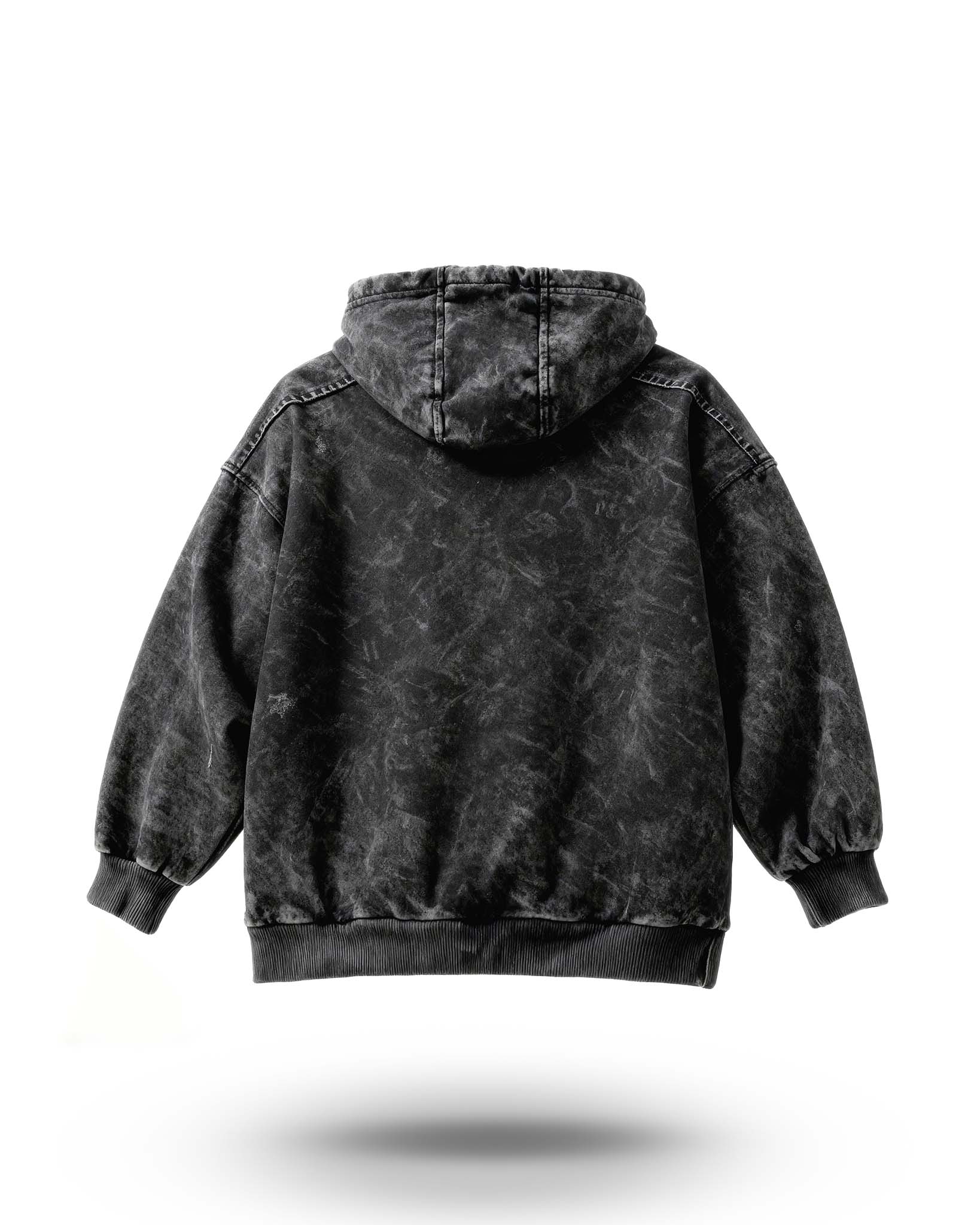 Back View of Manmaker Acid Wash Gym Hoodie