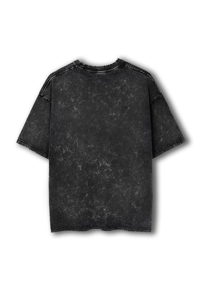 Manmaker Jail Acid Wash Oversized Gym T-shirt | Female Gym Wear