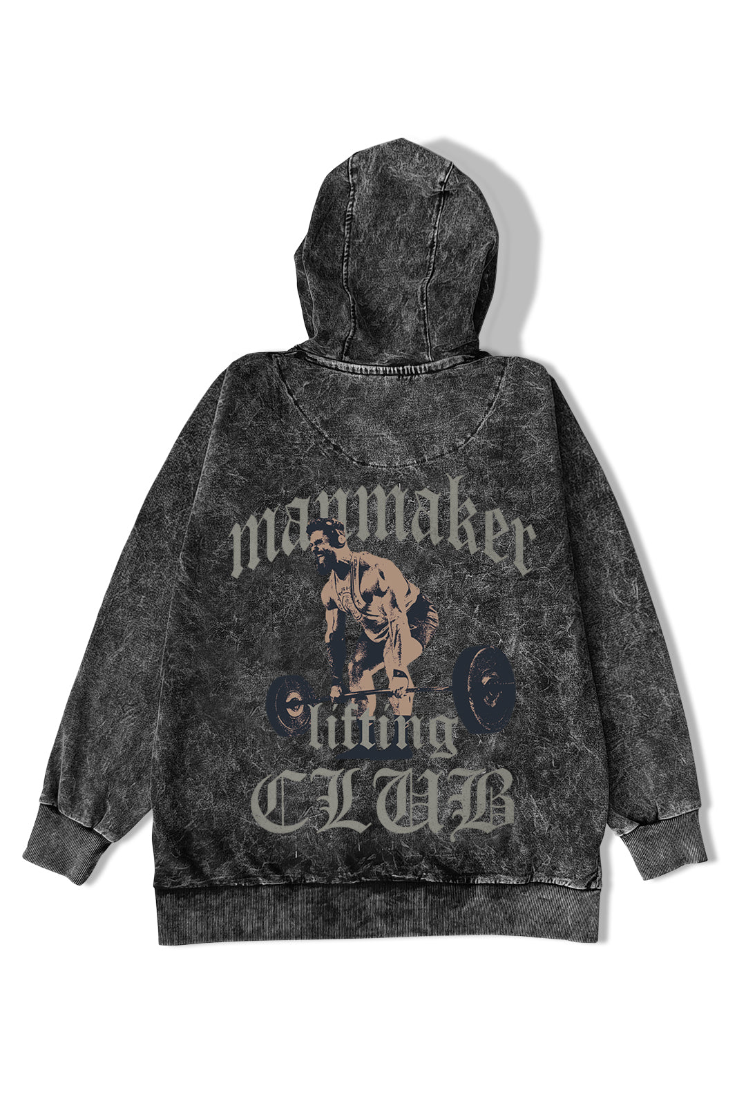 Manmaker Cbum Acid Washed Hoodie | Acid Wash Gym Hoodie