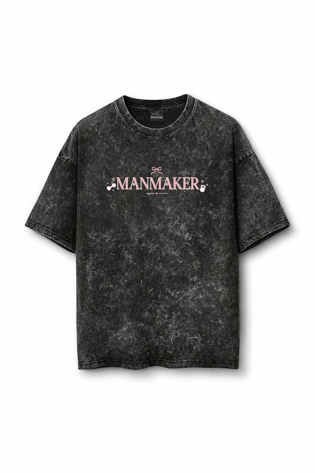 Manmaker Gym Stuff Acid Wash Oversized Gym T-shirt | Gym Wear for Women