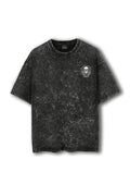 Front view of Manmaker Iconic Acid Wash Oversized Gym T-shirt | Gym Wear