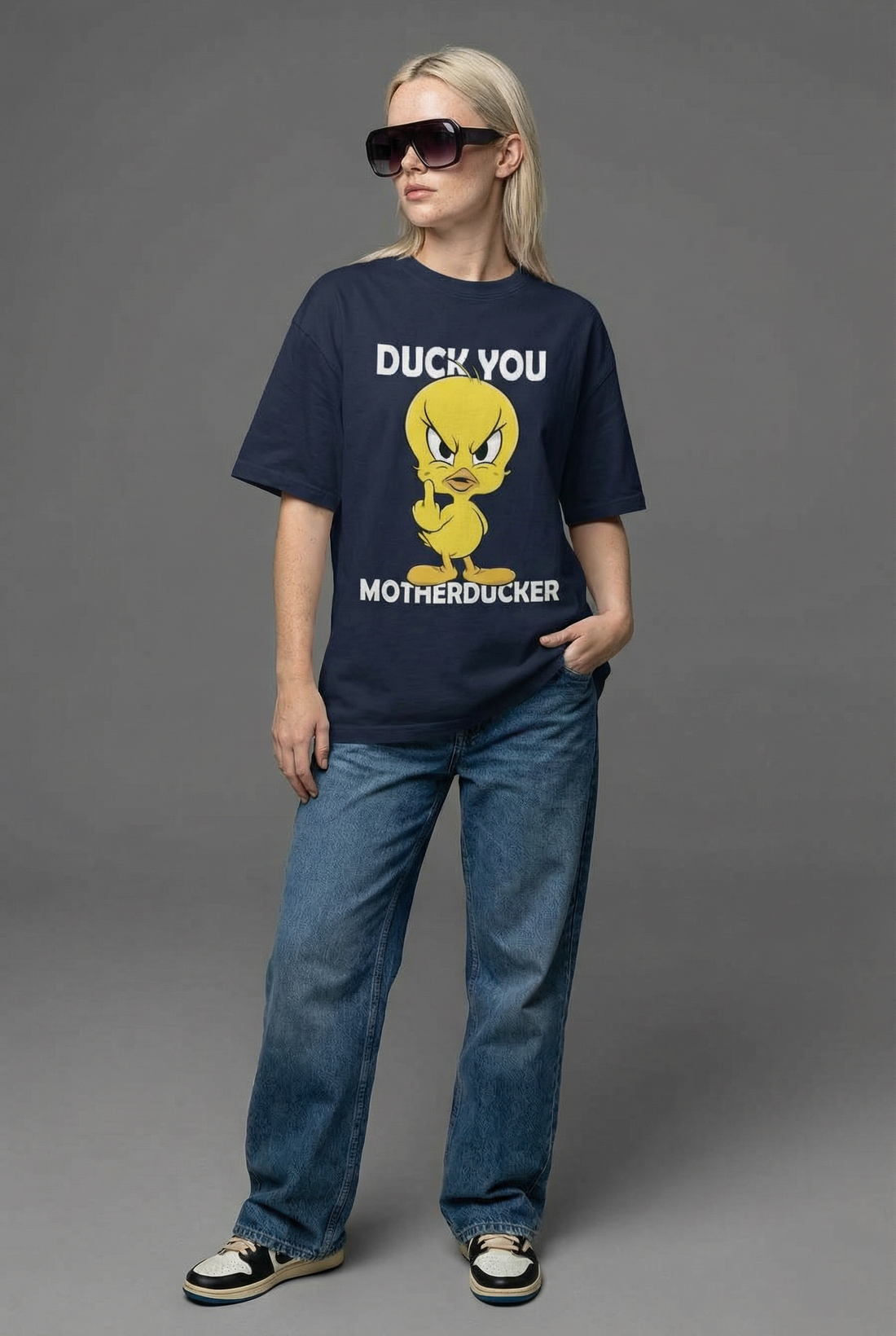 Manmaker's Duck You Oversized T-shirt | Offensive Oversized T-shirt 