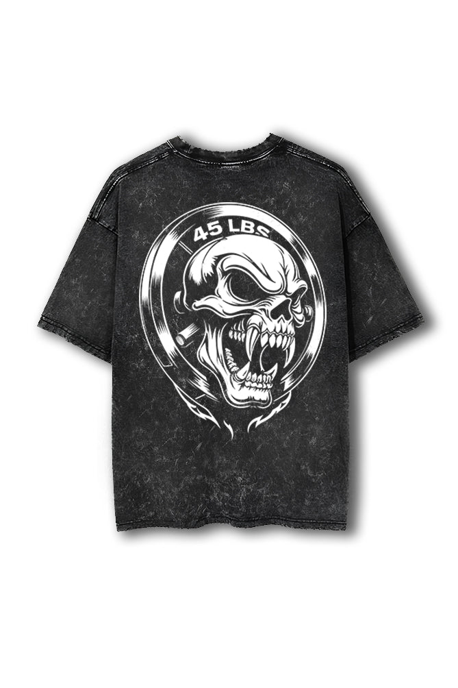 Manmaker 45 LBS Acid Wash Oversized Gym T-shirt | Gym Wear for Men