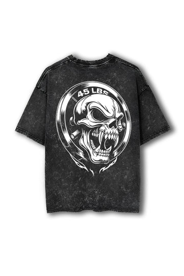 Manmaker 45 LBS Acid Wash Oversized Gym T-shirt | Gym Wear for Men