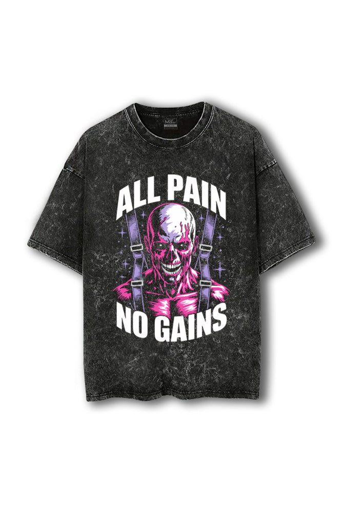 Manmaker All Pain Acid Wash Oversized Gym T-shirt | Gym Wear for Men