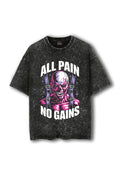 Manmaker All Pain Acid Wash Oversized Gym T-shirt | Gym Wear for Men