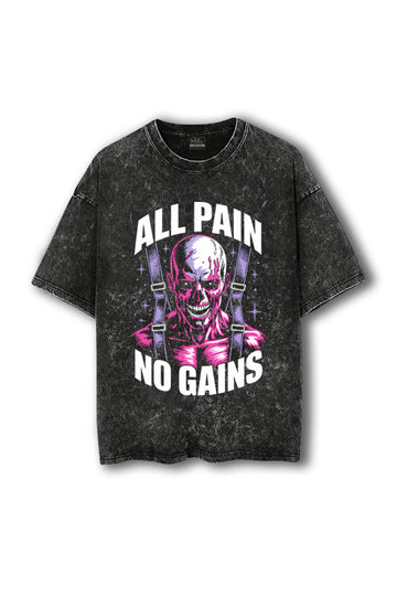 Manmaker All Pain Acid Wash Oversized Gym T-shirt | Gym Wear for Men