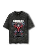 Manmaker Antman Acid Wash Oversized Gym T-shirt | Gym Wear | Marvel