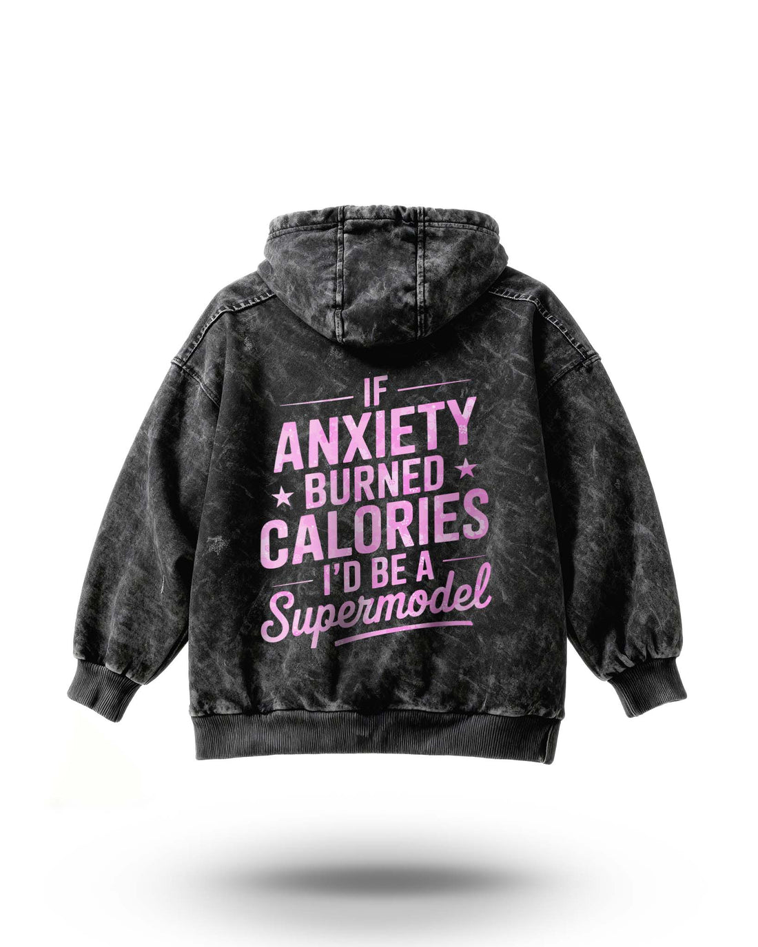 Manmaker Anxiety Acid Wash Gym Hoodie | Gym Wear for Men and Women