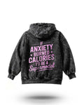 Manmaker Anxiety Acid Wash Gym Hoodie | Gym Wear for Men and Women