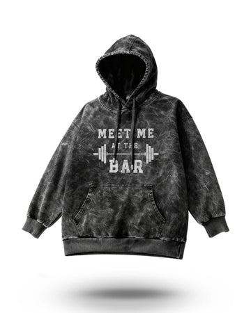 Manmaker Bar Acid Wash Gym Hoodie | Gym Wear | Manmaker Gym Hoodie