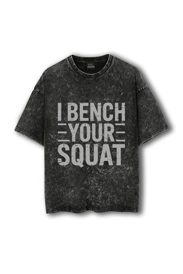 Manmaker Bench Acid Wash Oversized Gym T-shirt | Gym Wear