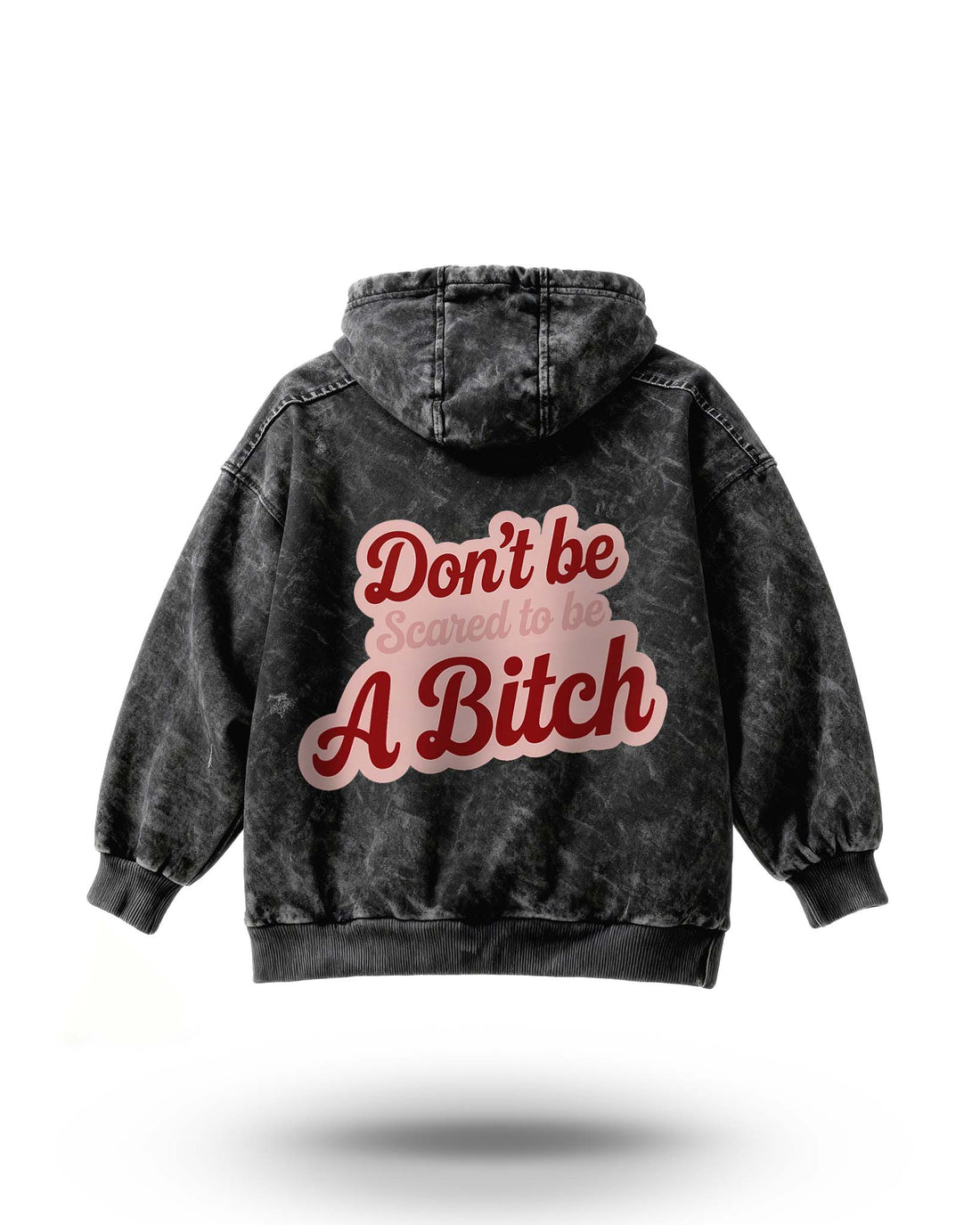 Manmaker Bitch Acid Wash Gym Hoodie | Gym Wear for Women