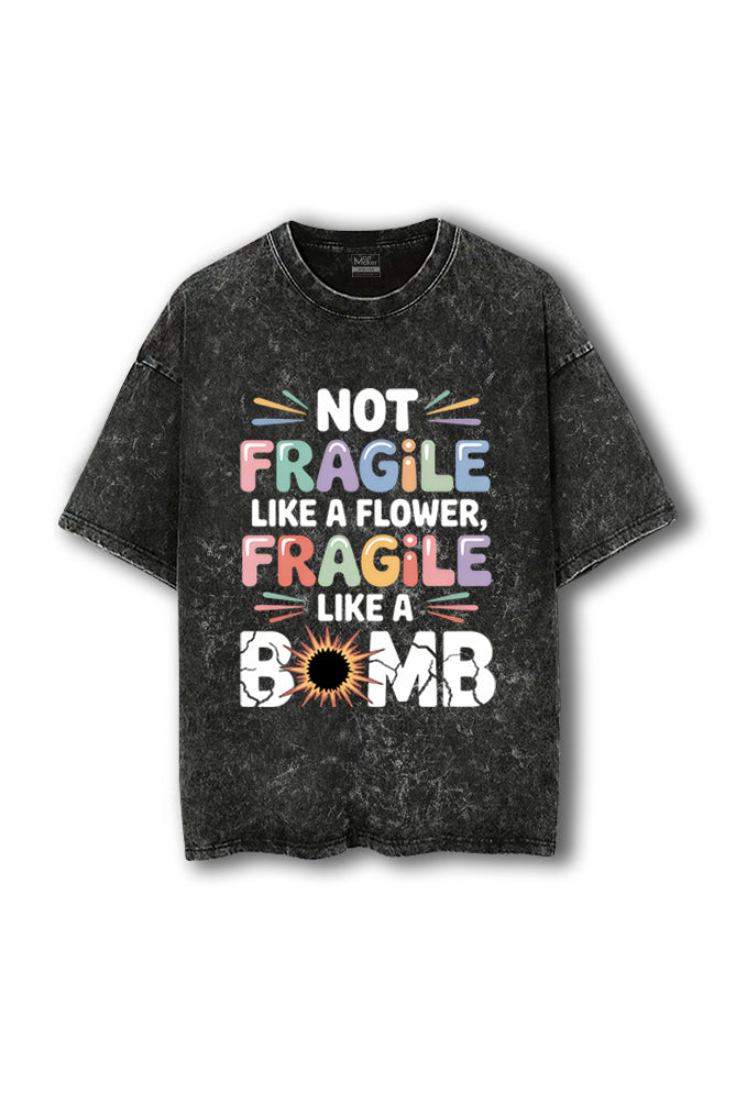 Manmaker Bomb Acid Wash Oversized Gym T-shirt | Gym Wear for Men