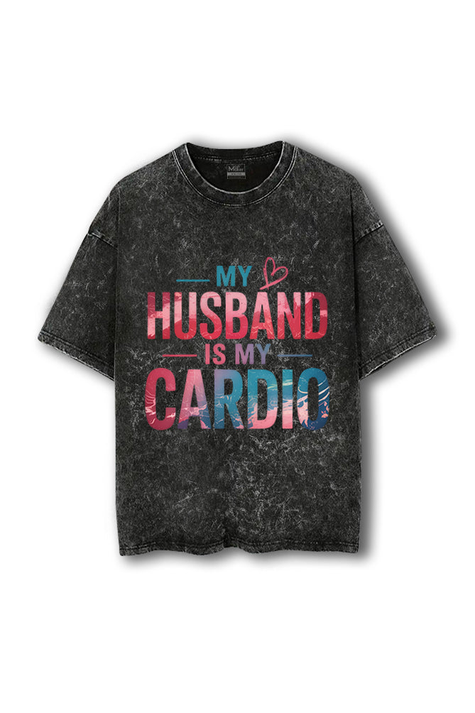 Manmaker Cardio Acid Wash Oversized Gym T-shirt | Female Gym Wear