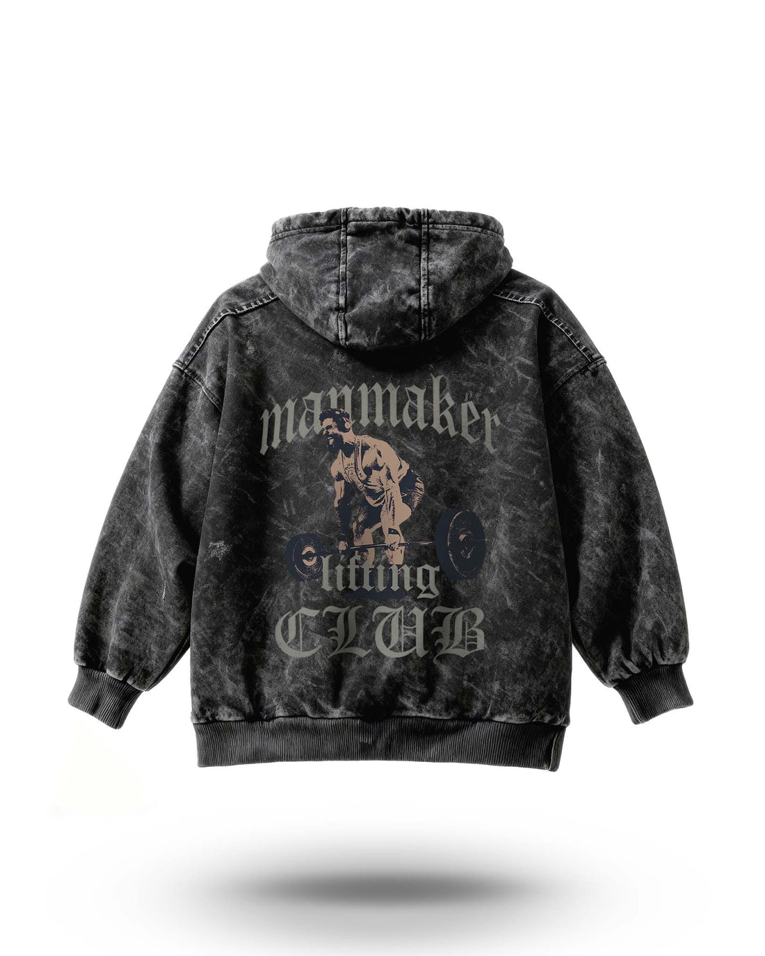 Manmaker Cbum Acid Washed Hoodie | Acid Wash Gym Hoodie