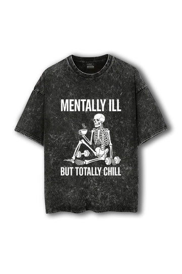 Manmaker Chill Acid Wash Oversized Gym T-shirt | Gym Wear for Men
