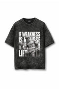 Manmaker Curse Acid Wash Oversized Gym T-shirt | Gym Wear for Men