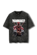 Manmaker Daredevil Acid Wash Oversized Gym T-shirt | Marvel | Gym Wear