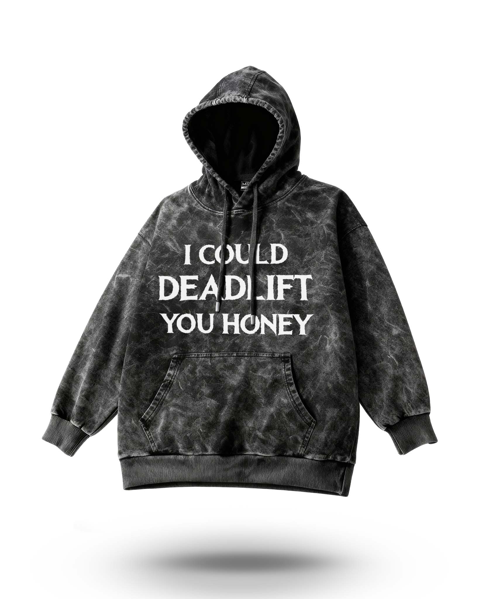 Manmaker Deadlift Acid Wash Gym Hoodie | Gym Wear for Men and Women