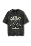 Manmaker Deadlift Acid Wash Oversized Gym T-shirt | Gym Wear for Men