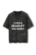 Manmaker Deadlift Acid Wash Oversized Gym T-shirt | Female Gym Wear