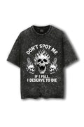 Manmaker Do Not Spot Acid Wash Oversized Gym T-shirt | Gym Wear