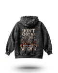 Manmaker Don't Spot Acid Wash Gym Hoodie | Gym Wear for Men