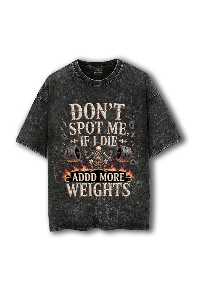 Manmaker Don't Spot Acid Wash Oversized Gym T-shirt | Gym Wear