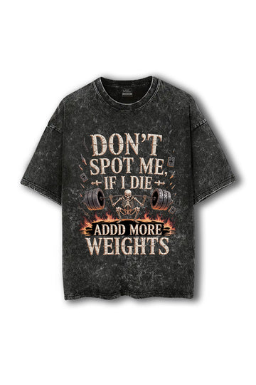 Manmaker Don't Spot Acid Wash Oversized Gym T-shirt | Gym Wear