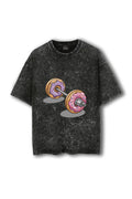 Manmaker Donut Acid Wash Oversized Gym T-shirt | Female Gym Wear 