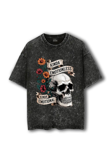 Manmaker Emotionless Acid Wash Oversized Gym T-shirt | Gym Wear