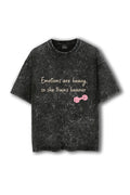 Manmaker Emotions Acid Wash Oversized Gym T-shirt | Gym Wear for Women