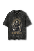 Manmaker Enemy Felled Acid Wash Oversized Gym T-shirt | Gym Wear
