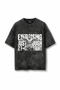 Manmaker Exercising Acid Wash Oversized Gym T-shirt | Gym Wear for Men