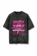 Manmaker F*ck Acid Wash Oversized Gym T-shirt | Gym Wear for Women