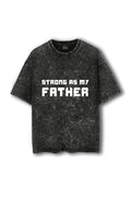 Manmaker Father Acid Wash Oversized Gym T-shirt | Gym Wear