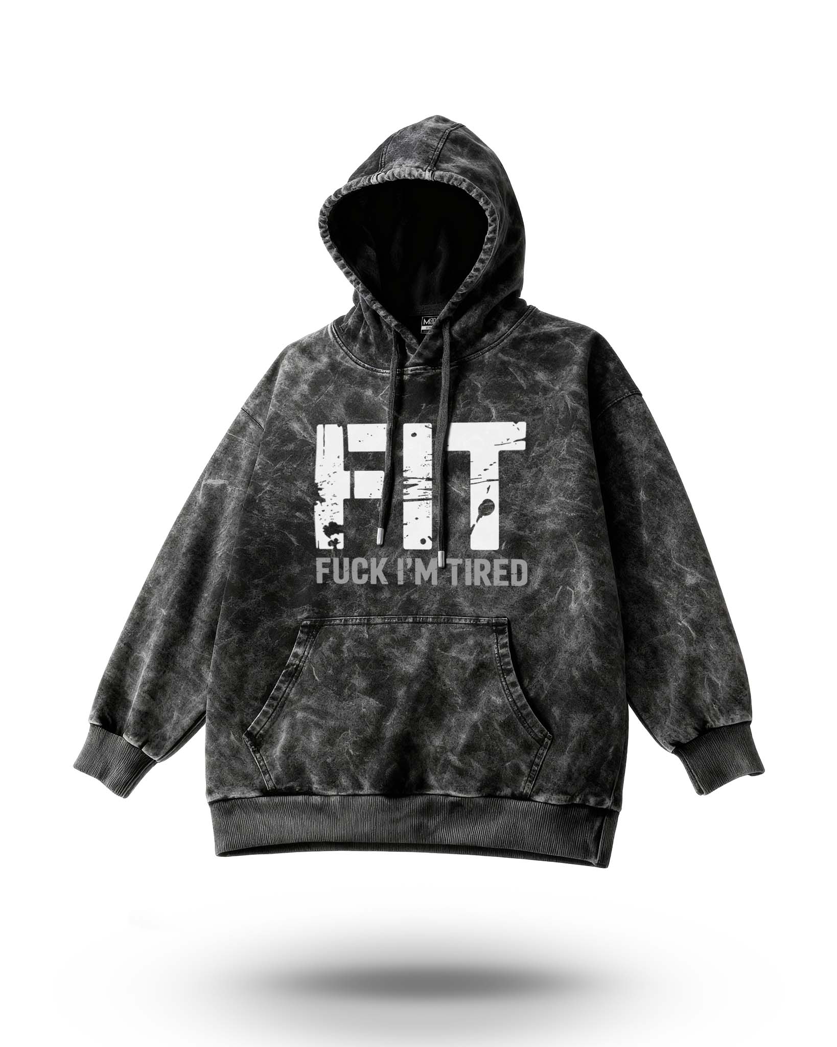 Manmaker Fit Acid Wash Gym Hoodie | Gym Wear for Men and Women