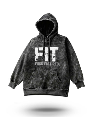 Manmaker Fit Acid Wash Gym Hoodie | Gym Wear for Men and Women