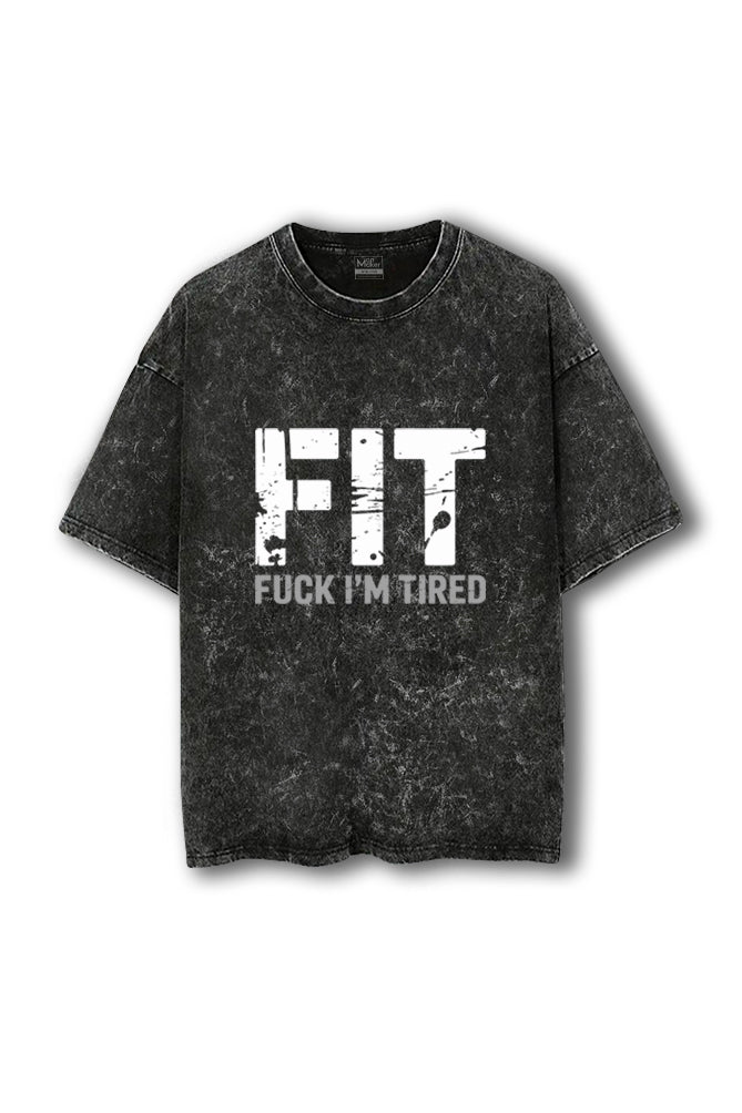 Manmaker Fit Acid Wash Oversized Gym T-shirt | Gym Wear for Men and Women