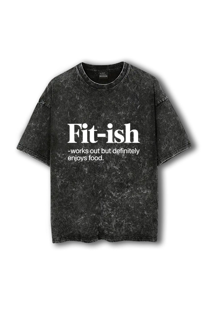 Manmaker Fitish Acid Wash Oversized Gym T-shirt | Gym Wear for Women