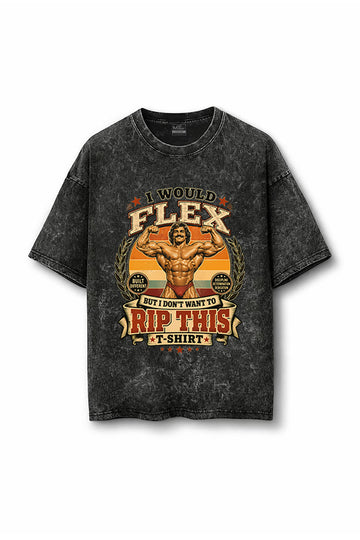 Manmaker Flex Acid Wash Oversized Gym T-shirt | Gym Wear for Men