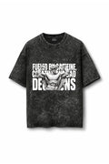 Manmaker Fueled Acid Wash Oversized Gym T-shirt | Gym Wear for Men
