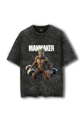 Manmaker Groot Acid Wash Oversized Gym T-shirt | Marvel | Gym Wear