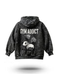 Manmaker Gym Addict Acid Wash Gym Hoodie | Best Gym wear in India