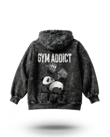 Manmaker Gym Addict Acid Wash Gym Hoodie | Best Gym wear in India
