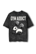 Manmaker Gym Addict Lifting Acid Wash Oversized Gym T-shirt | Gym wear